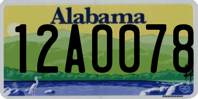 AL license plate 12AO078