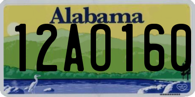 AL license plate 12AO160