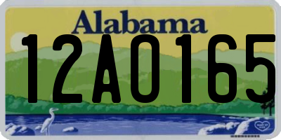 AL license plate 12AO165
