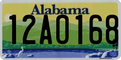 AL license plate 12AO168