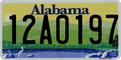 AL license plate 12AO197
