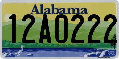 AL license plate 12AO222
