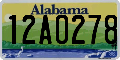 AL license plate 12AO278