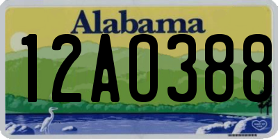 AL license plate 12AO388