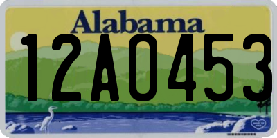 AL license plate 12AO453