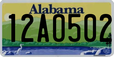 AL license plate 12AO502