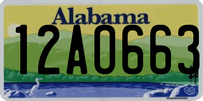 AL license plate 12AO663