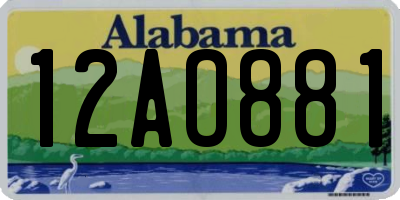 AL license plate 12AO881