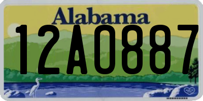 AL license plate 12AO887