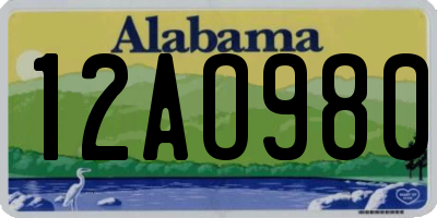 AL license plate 12AO980