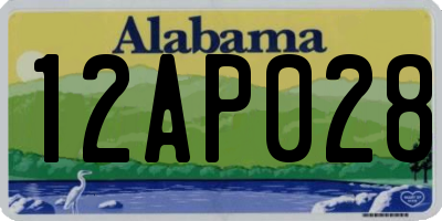 AL license plate 12AP028