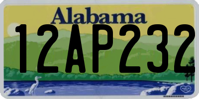 AL license plate 12AP232