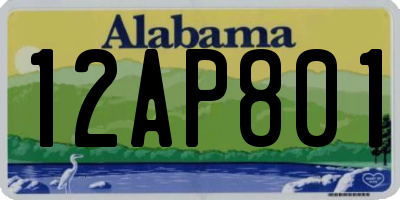 AL license plate 12AP801