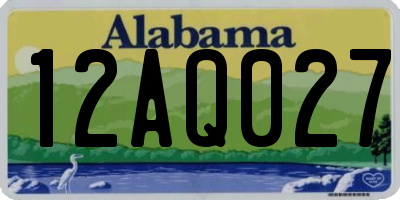 AL license plate 12AQ027