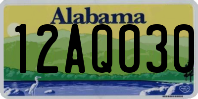 AL license plate 12AQ030