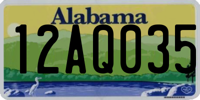 AL license plate 12AQ035
