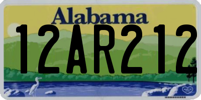 AL license plate 12AR212