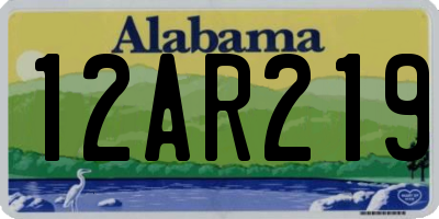AL license plate 12AR219