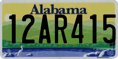 AL license plate 12AR415