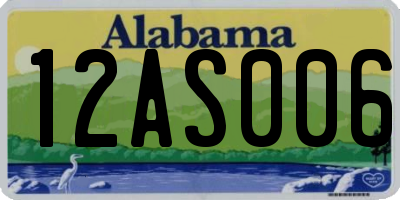 AL license plate 12AS006