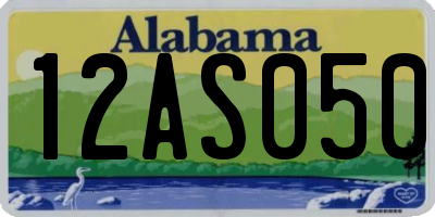 AL license plate 12AS050