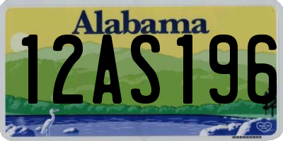 AL license plate 12AS196