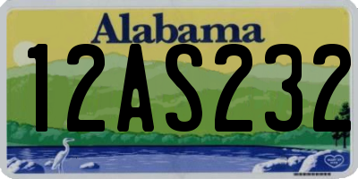 AL license plate 12AS232