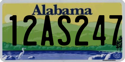 AL license plate 12AS247