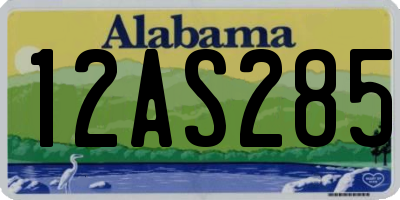 AL license plate 12AS285