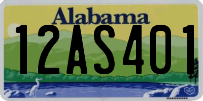 AL license plate 12AS401