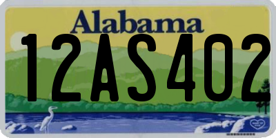 AL license plate 12AS402