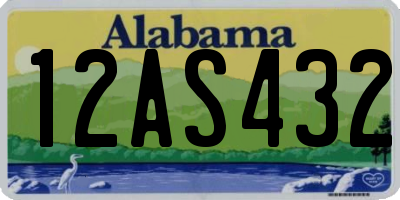 AL license plate 12AS432