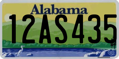 AL license plate 12AS435
