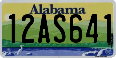 AL license plate 12AS641