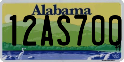 AL license plate 12AS700