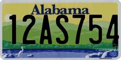 AL license plate 12AS754