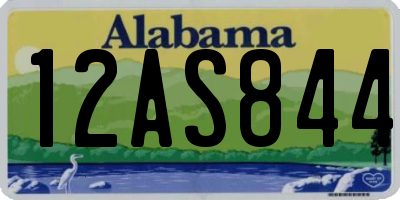 AL license plate 12AS844