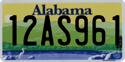 AL license plate 12AS961