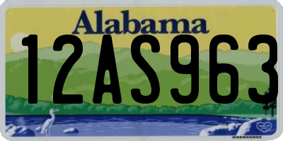 AL license plate 12AS963