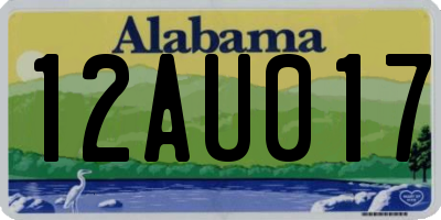AL license plate 12AU017