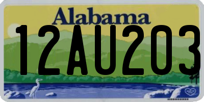 AL license plate 12AU203