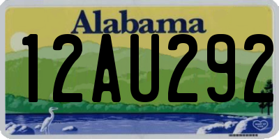 AL license plate 12AU292