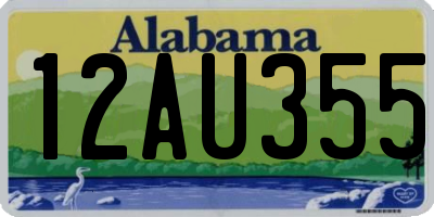 AL license plate 12AU355