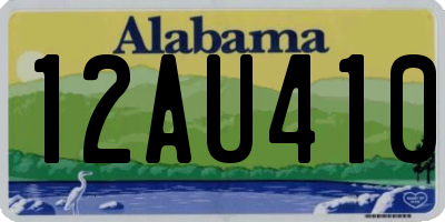 AL license plate 12AU410