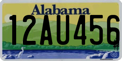 AL license plate 12AU456