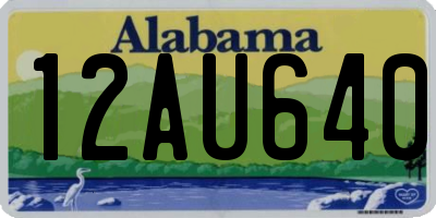 AL license plate 12AU640