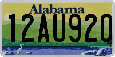 AL license plate 12AU920