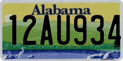 AL license plate 12AU934