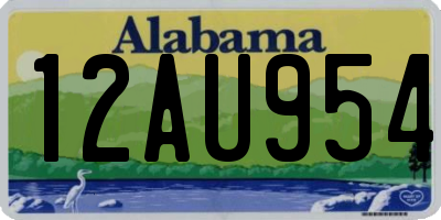 AL license plate 12AU954