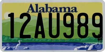 AL license plate 12AU989